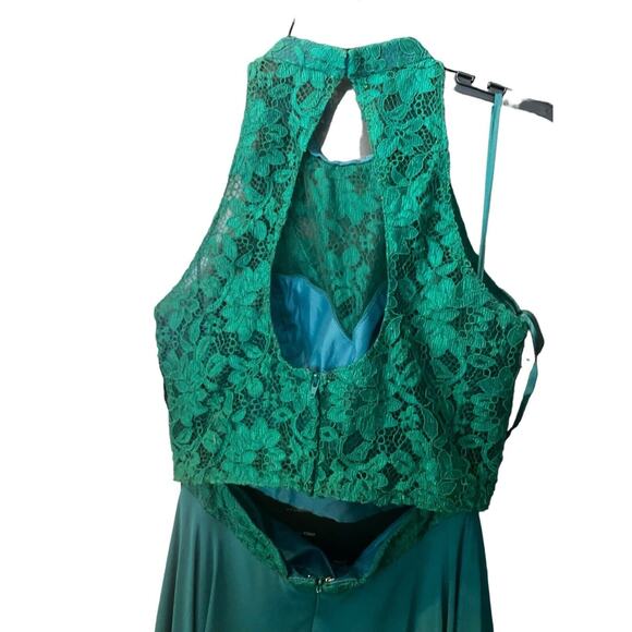 Prom Green Size 10 A Line Gown by Clarisse Nwt Wedding - Picture 6 of 9